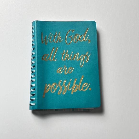 With God All Things Are Possible Spiral Bound Journal Prayer Notebook Stationery - Picture 1 of 6